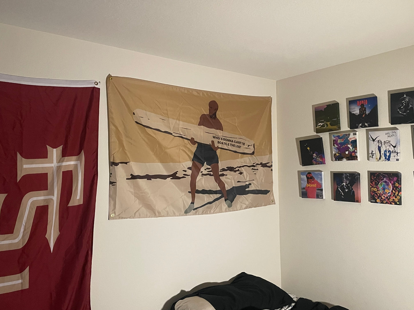 David Goggins "Who's Gonna Carry The Boats and The Logs" Wall Flag