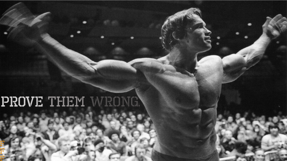 Arnold Schwarzenegger: Prove Them Wrong Wall Flag