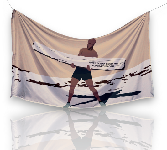 David Goggins "Who's Gonna Carry The Boats and The Logs" Wall Flag